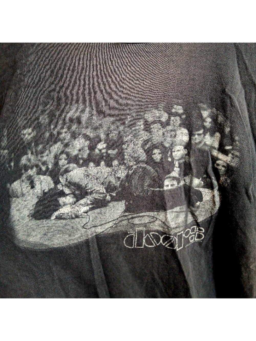 Large Doors Jim Morrison T-shirt Tennessee River 1990's Trashed Fade Poem Lyrics